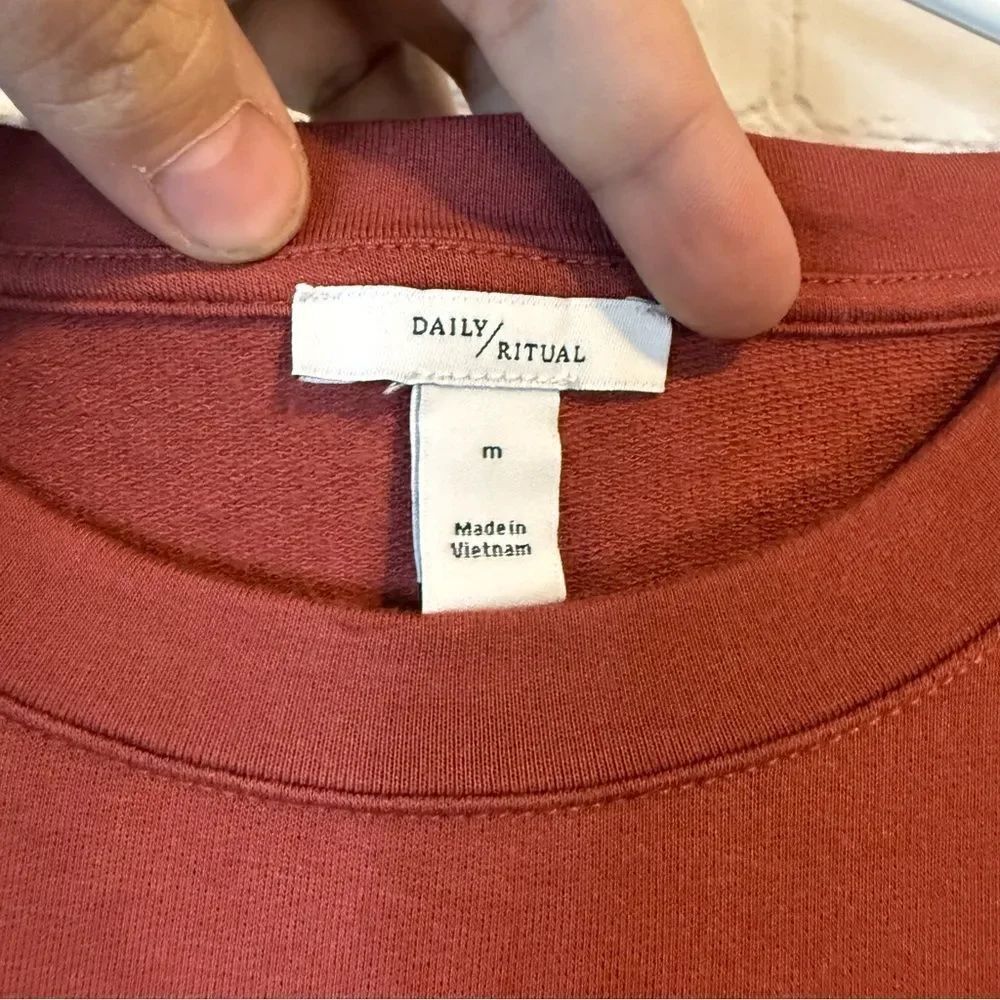 Daily Ritual Women's Rust Blouse Puff Sleeve - Picture 5 of 6